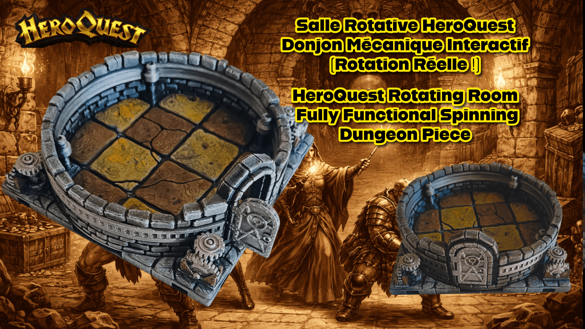 Salle Rotative HeroQuest – Donjon Mécanique Interactif (Rotation Réelle !) - 3Dpaint Game