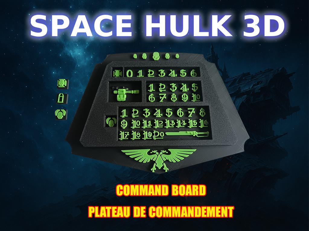 Set 3D complet / Complete 3D Set compatible Space Hulk boardgame– jetons & plateaux PLA peints à la main - 3Dpaint Game