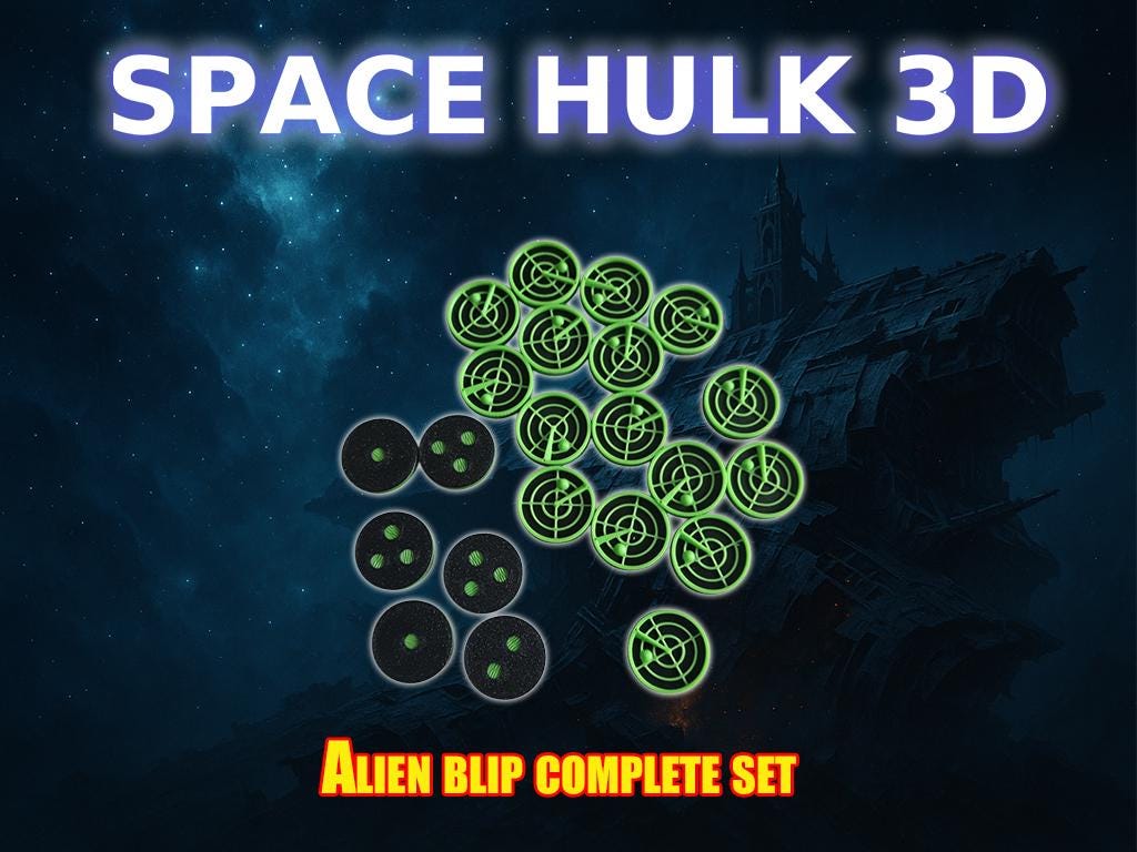Set 3D complet / Complete 3D Set compatible Space Hulk boardgame– jetons & plateaux PLA peints à la main - 3Dpaint Game