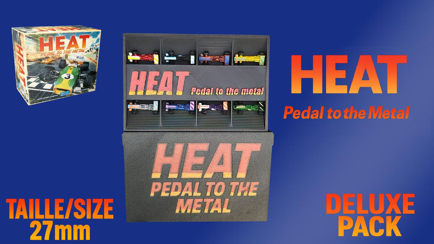 Set 9 voitures F1 vintage pour Heat: Pedal to the Metal –Miniatures imprimées 3D en resine vintage– Accessoire jeu de société - 3Dpaint Game