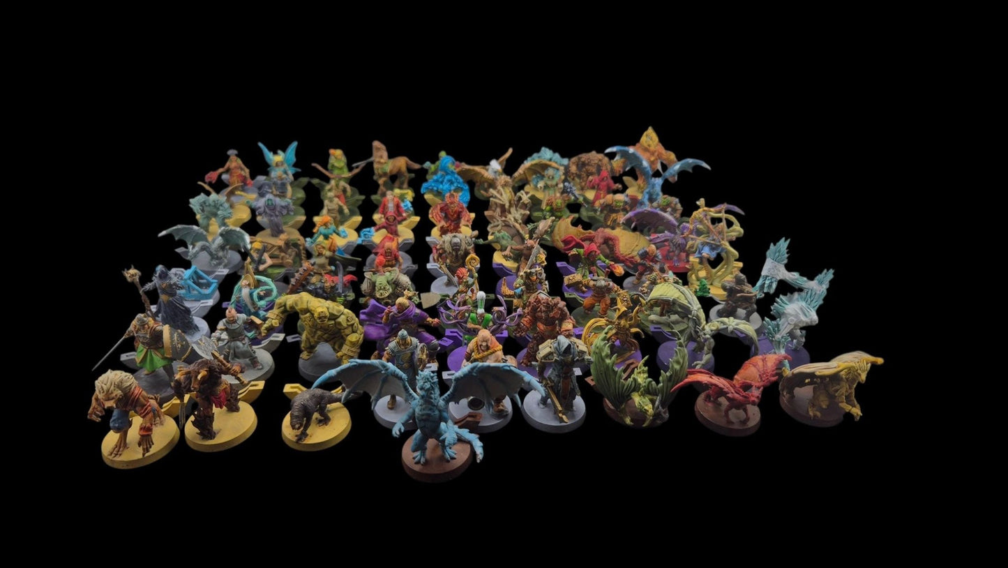 Set de 73 figurines pour Mage Knight – Remplace les jetons carton – peinte à la main – 73 custom painted miniatures for Mage Knight - 3Dpaint Game