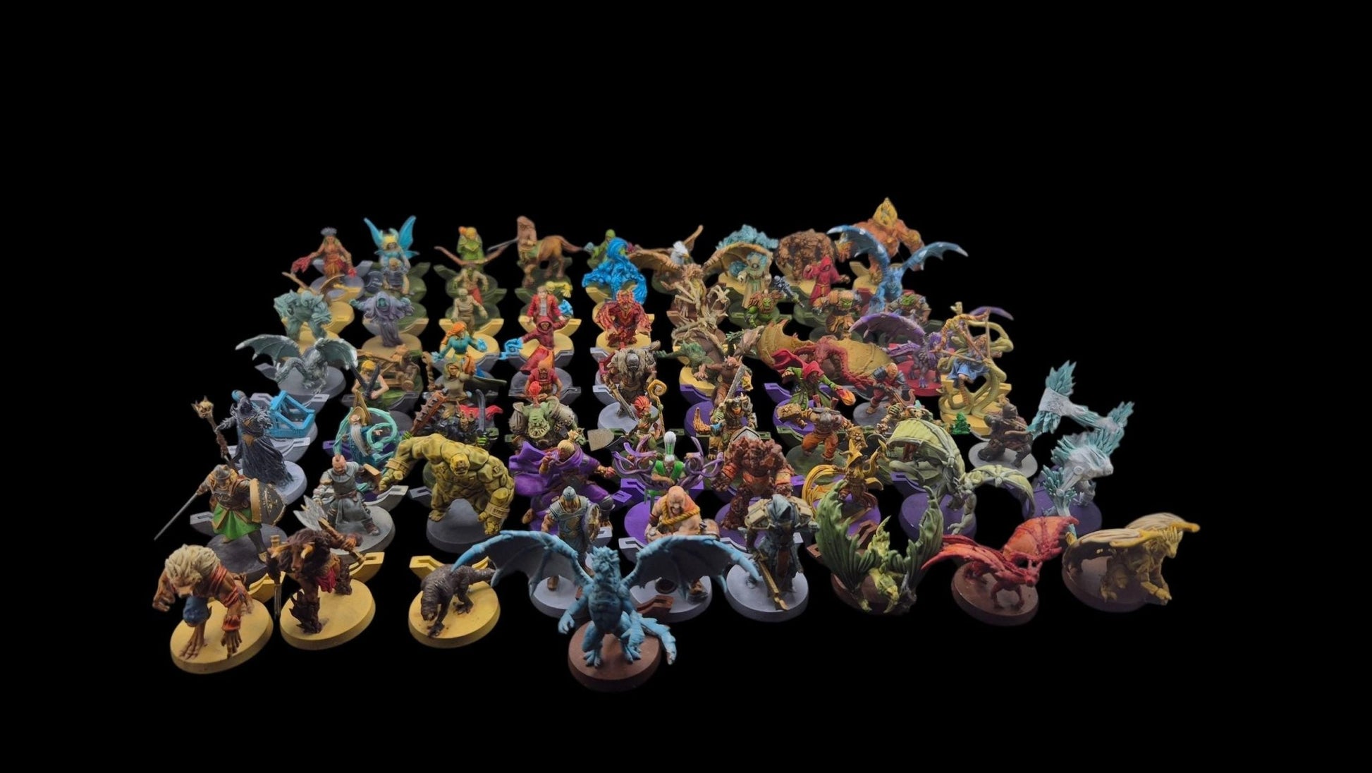 Set de 73 figurines pour Mage Knight – Remplace les jetons carton – peinte à la main – 73 custom painted miniatures for Mage Knight - 3Dpaint Game