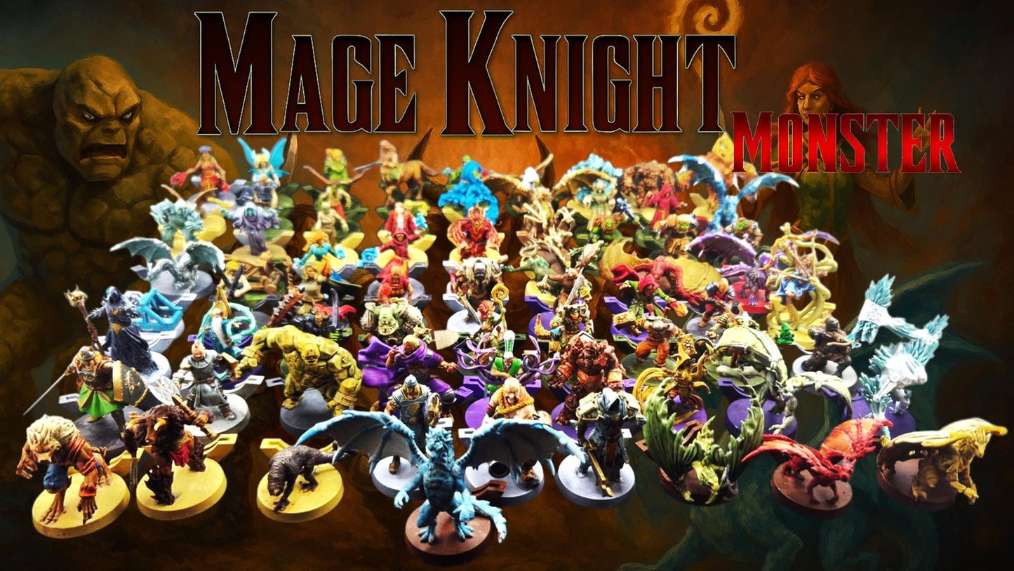 Set de 73 figurines pour Mage Knight – Remplace les jetons carton – peinte à la main – 73 custom painted miniatures for Mage Knight - 3Dpaint Game
