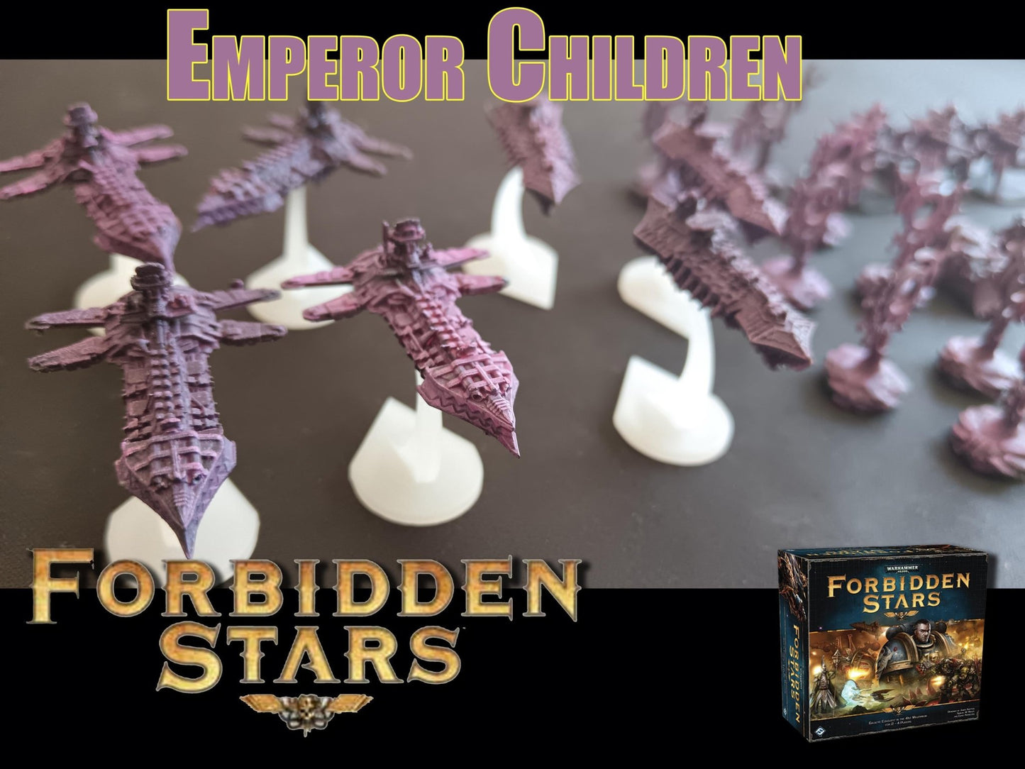 Set de Vaisseaux 3D pour Forbidden Stars – Résine peinte à la main – Compatible avec toutes les factions - 3Dpaint Game