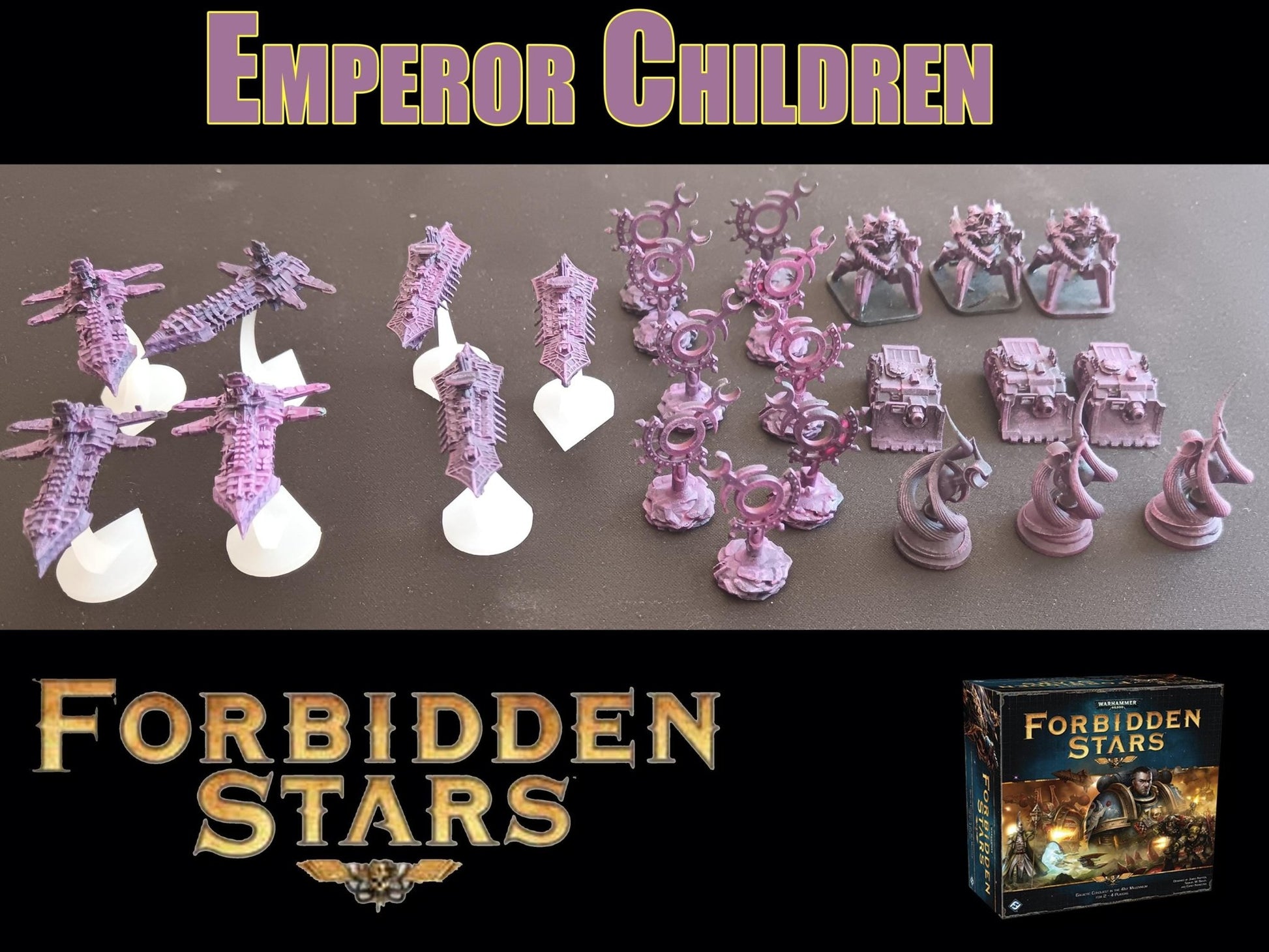 Set de Vaisseaux 3D pour Forbidden Stars – Résine peinte à la main – Compatible avec toutes les factions - 3Dpaint Game