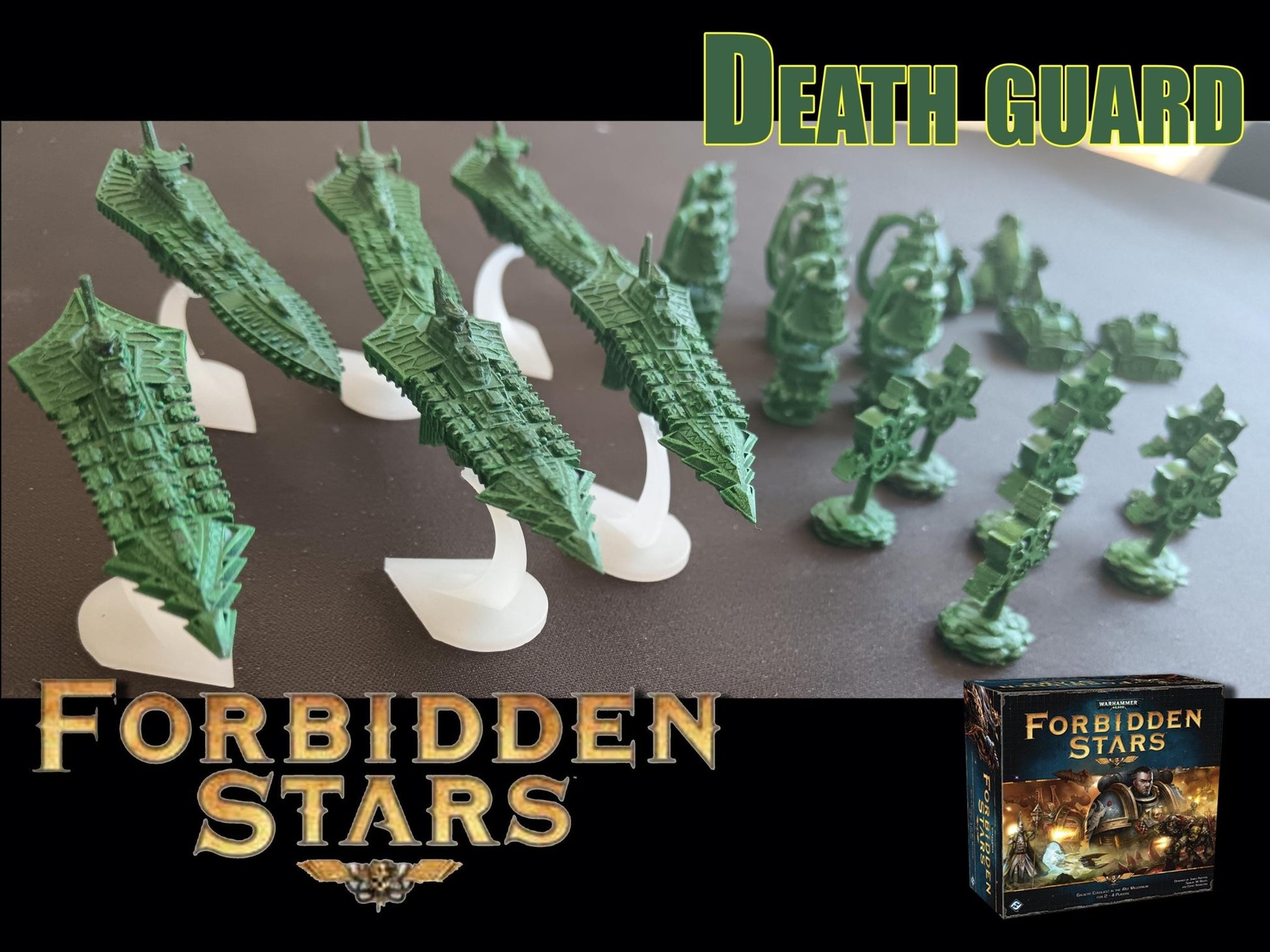 Set de Vaisseaux 3D pour Forbidden Stars – Résine peinte à la main – Compatible avec toutes les factions - 3Dpaint Game