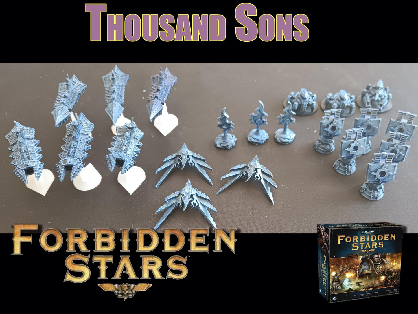 Set de Vaisseaux 3D pour Forbidden Stars – Résine peinte à la main – Compatible avec toutes les factions - 3Dpaint Game