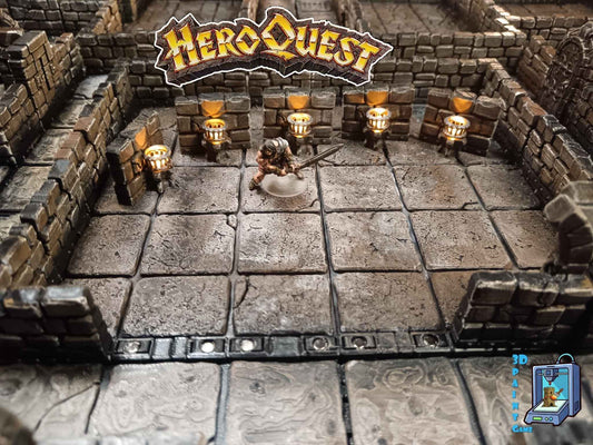 Torches Murales LED pour Donjon HeroQuest – Accessoire 3D Peint à la Main